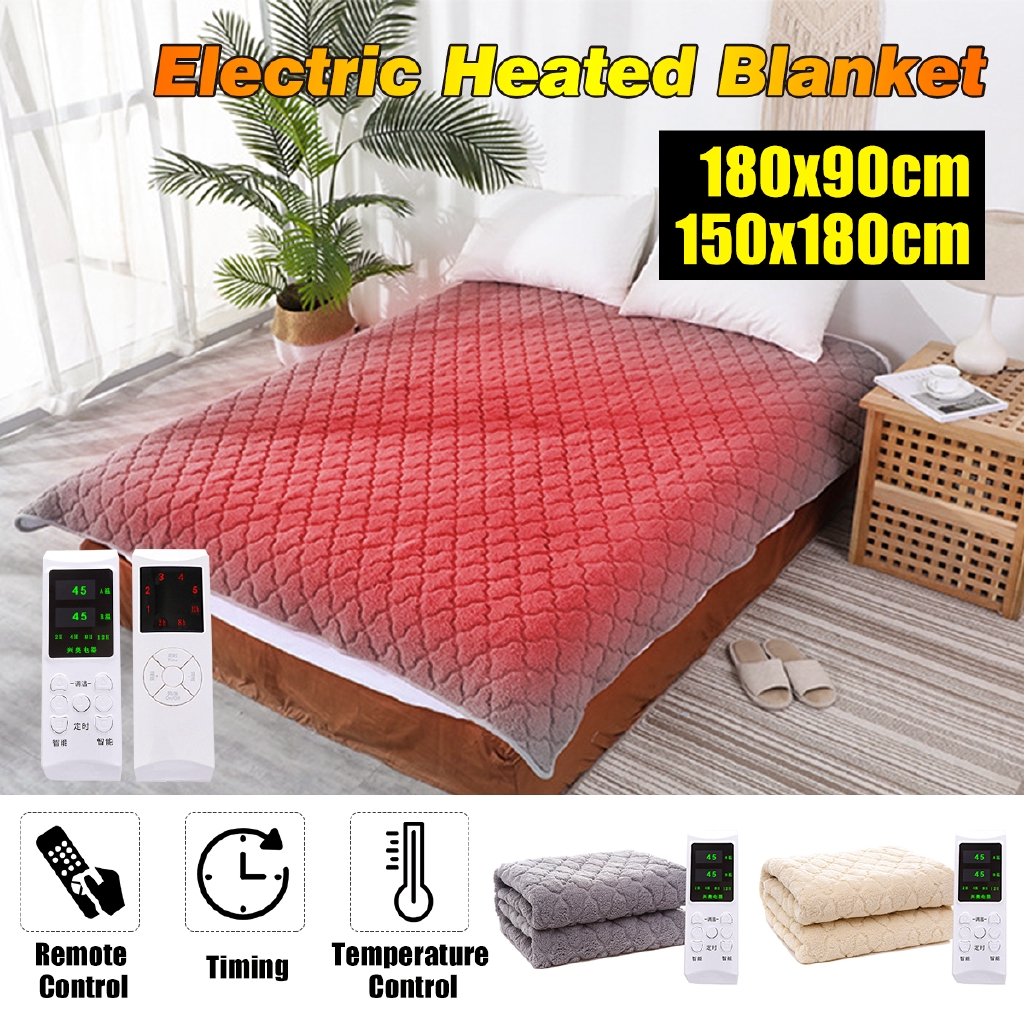 Ready Stock 220v Washable Electric Blanket Heated Single Double