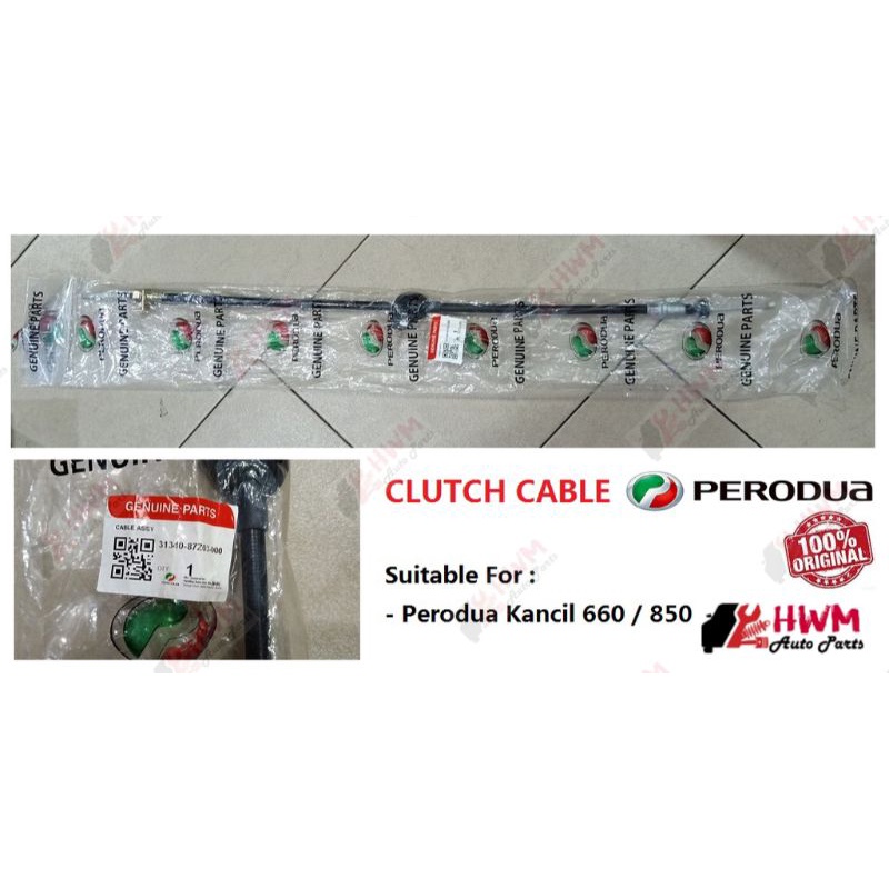 [100 Original] Clutch Cable Perodua Kancil 660/850 (3314087Z03000