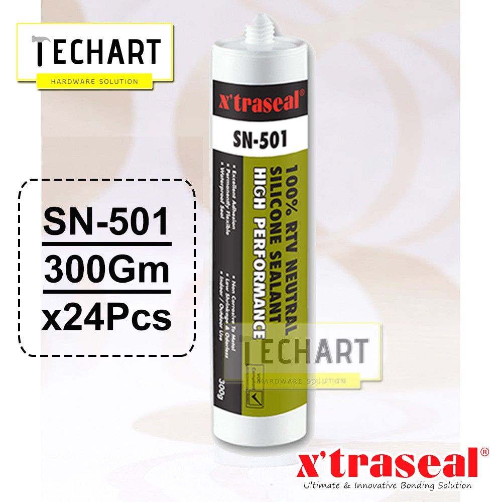 24Pcs x X'traseal Xtraseal SN501 100 RTV Neutral Silicone Sealant