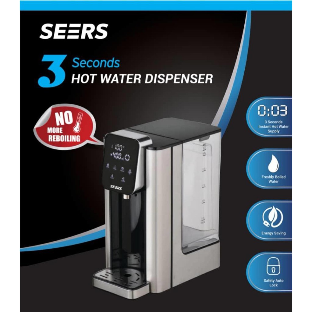 Latest Model] Seers 2.7L 3 Second Instant Hot Water Dispenser STF-V1200 STFV1200 | Shopee Malaysia