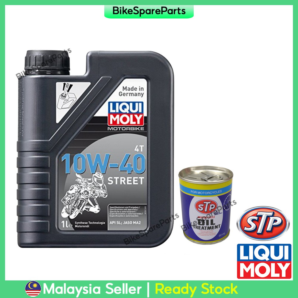 (BLUE) LIQUI MOLY 4T 10W-40 10W40 10W40 STREET 1 LITER OIL MINYAK HITAM ...