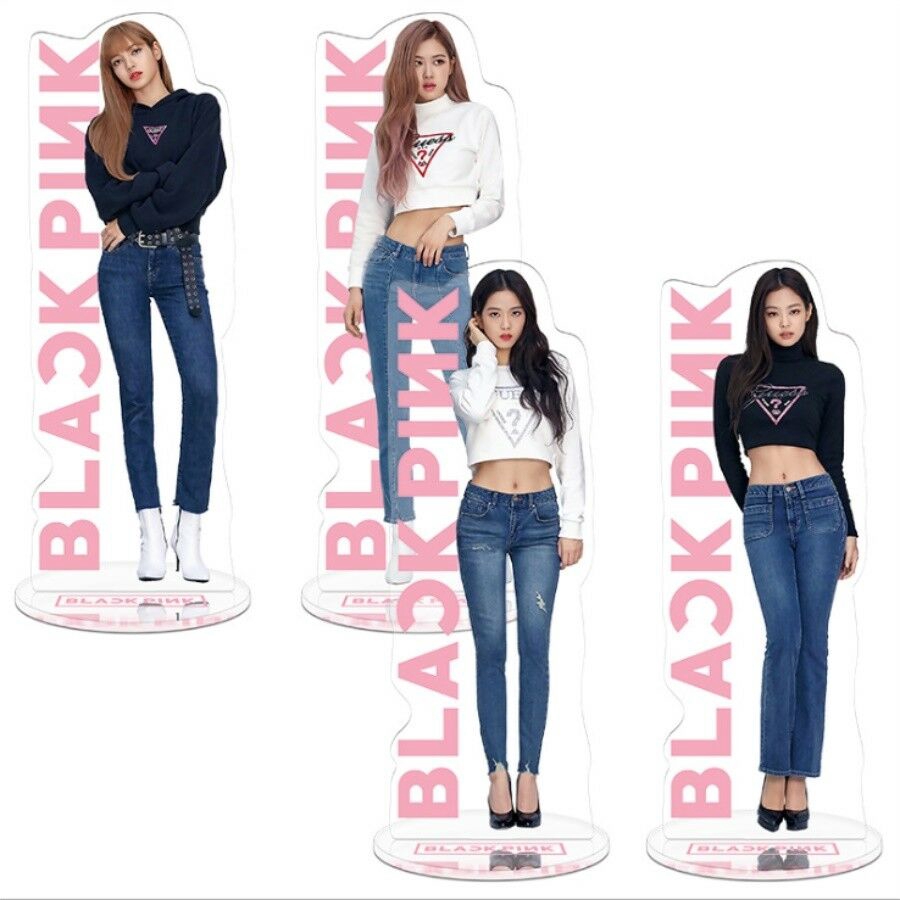 K Pop Blackpink Acrylic Standee Figure Doll Jisoo Jennie Standing Table Decor Shopee Malaysia