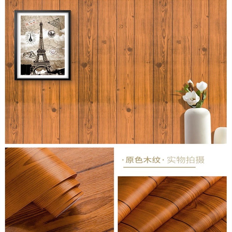 Corak Kayu Moden Wallpaper Waterproof 45cm X 10m Promosi Kertas Dinding Murah Berkualiti Wood Design Shopee Malaysia