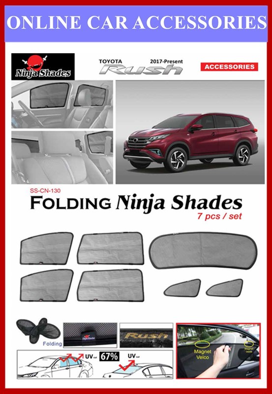Toyota Rush (2017-Present)  Magnetic Ninja Sun Shade (7pcs)