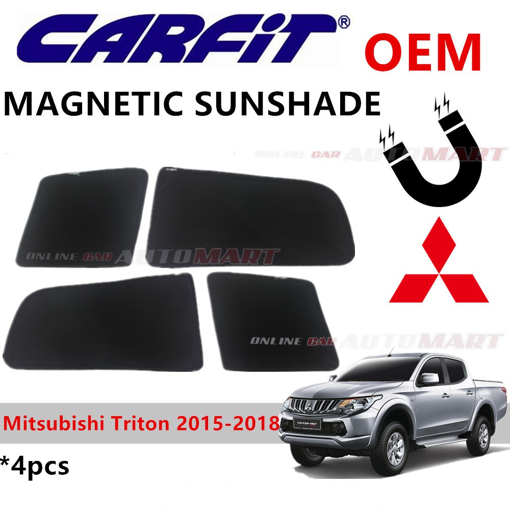CARFIT OEM Magnetic Custom Fit Sunshade For Mitsubishi Triton 2015-2018 (4pcs)
