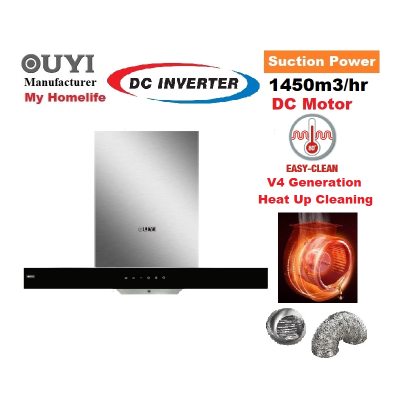 OUYI OCH JOLINA90 DC Inverter Motor Teflon Sirocco Fan Kitchen Cooker