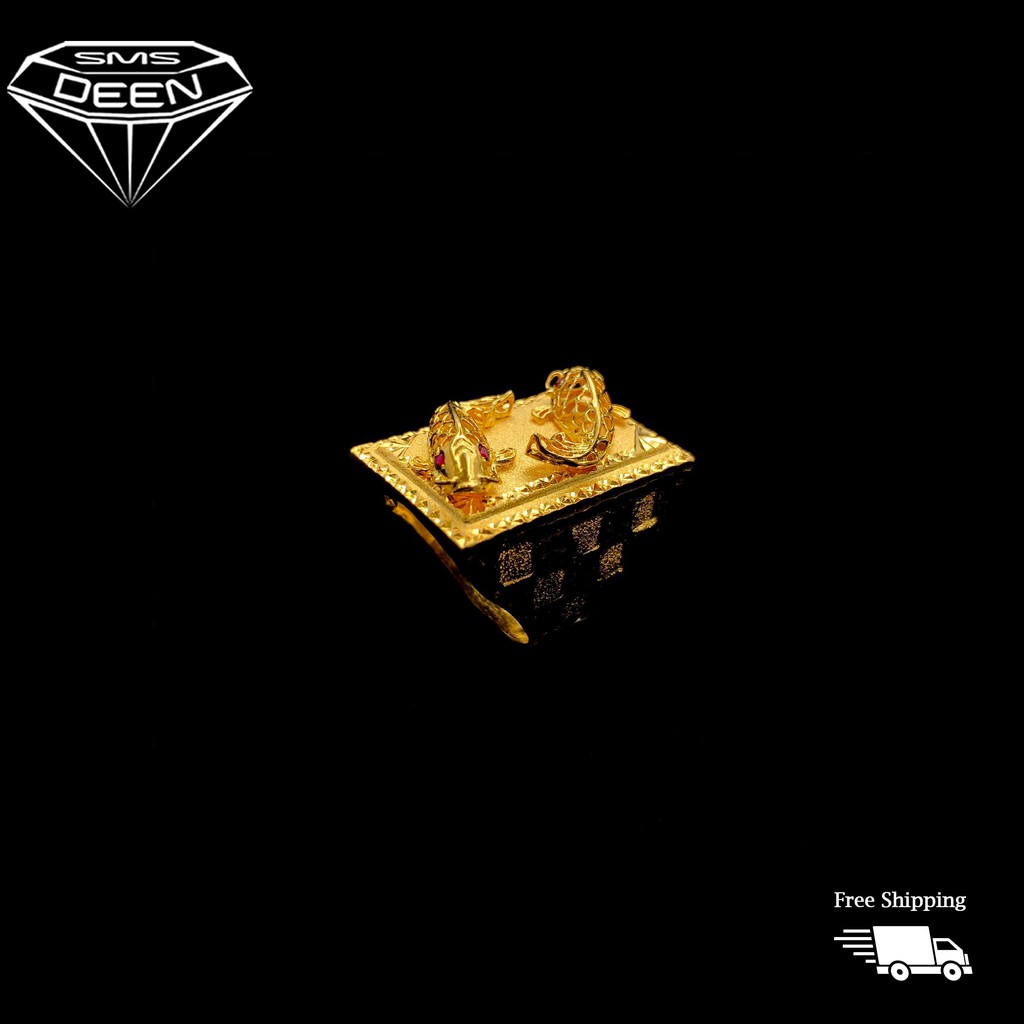 Sms Deen Gold Fish Biscuit Ring 12 0gm Gold 916 Emas Cincin Biskut Sz 24 12 06gm Shopee Malaysia