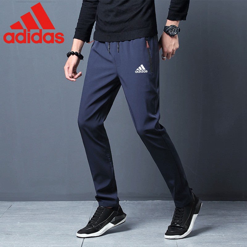 💥Ready Stock💥 Adidas hot men's casual pants twill cotton stretch sports ...