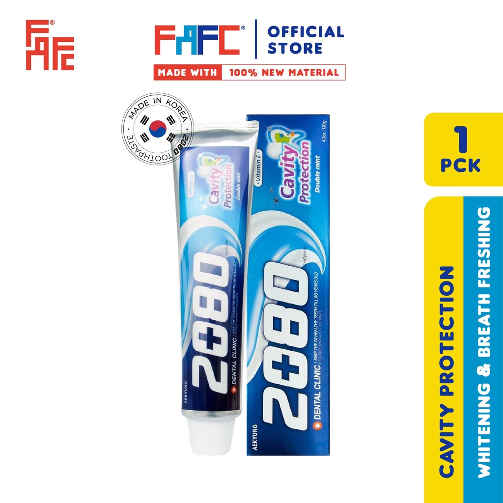 2080 Dental Clinic Cavity Protection Toothpaste Double Mint + Vitamin