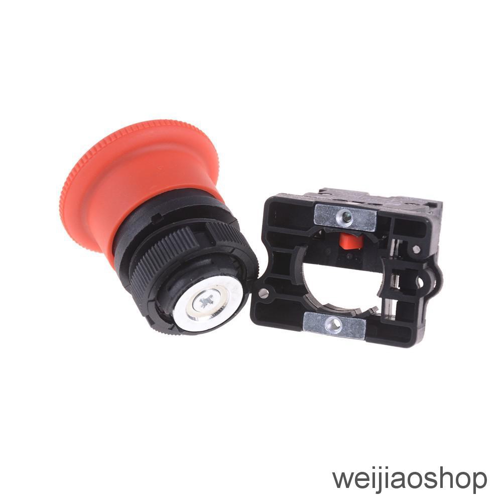 1pcs XB2-ES542 22mm NC Red Mushroom Emergency Stop Push Button Switch K0 