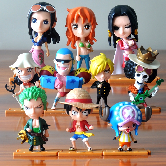 Ready Stock 10pcs Set One Piece Chibi Luffy Nami Roronoa Zoro Sanji Burukku Action Figure Shopee Malaysia