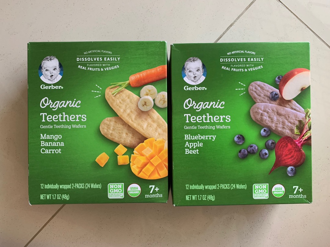 Gerber Organic For Baby Teethers, Mango Banana Carrot, Gentle Teething