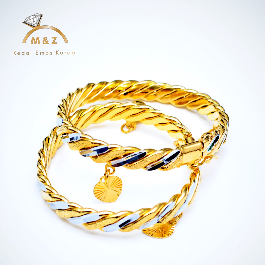  24k  gold plated Kids bangle kedai emas  korea emas  