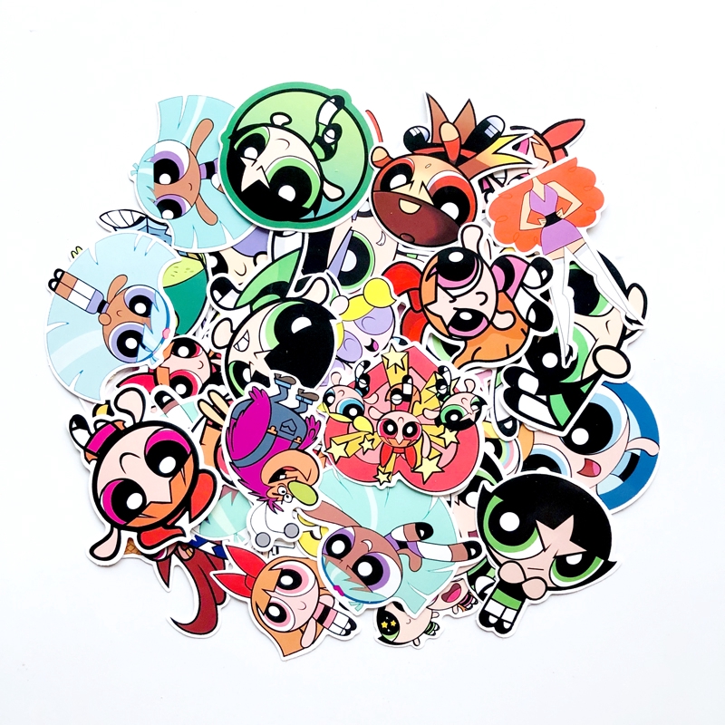 50pcs Powerpuff girls cartoon funny stickers DIY scrapbooking 