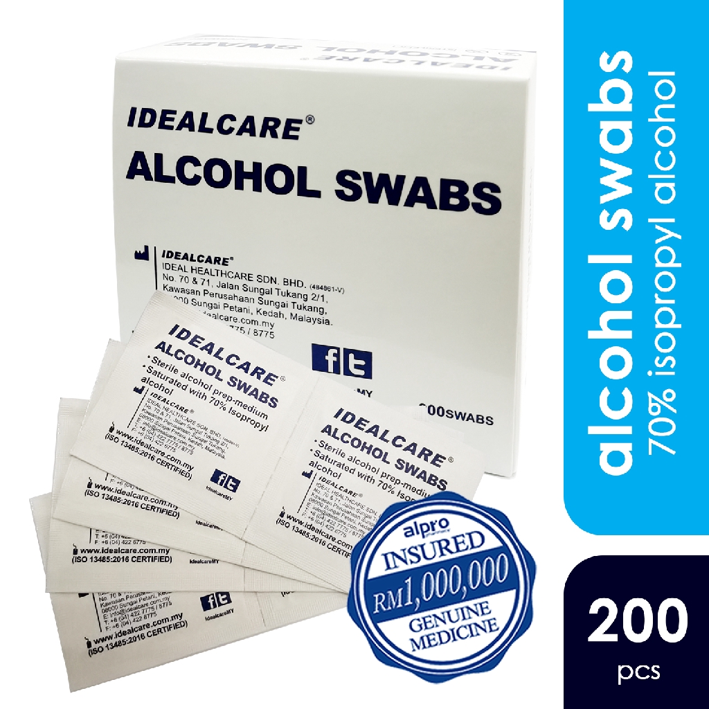 Idealcare Alcohol Swabs (200 Pcs) Shopee Malaysia