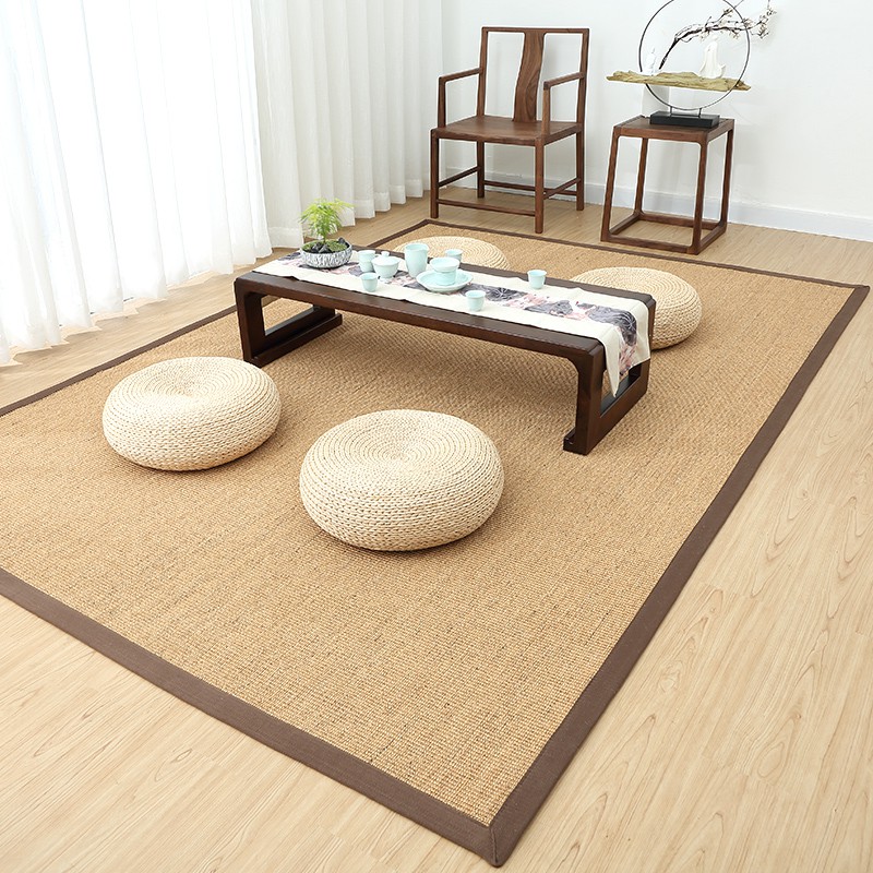 Sisal Rug Living Room Coffee Table Pad Bedroom Full Of Linen Rug Ikea Handmade Straw Weave Jute Tatami