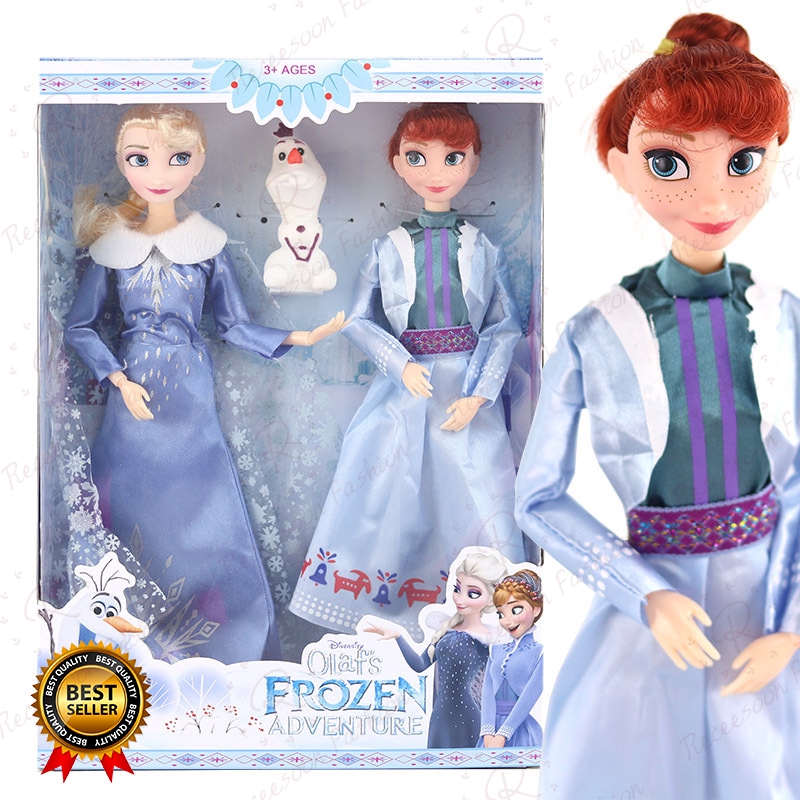 ana and elsa barbies