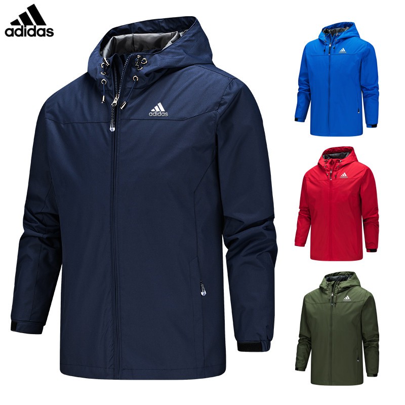 adidas hooded windbreaker