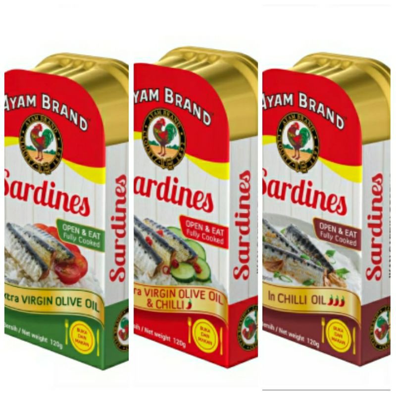 Ayam brand Sardine in Extra Virgin Olive Oil 120gm Shopee Malaysia