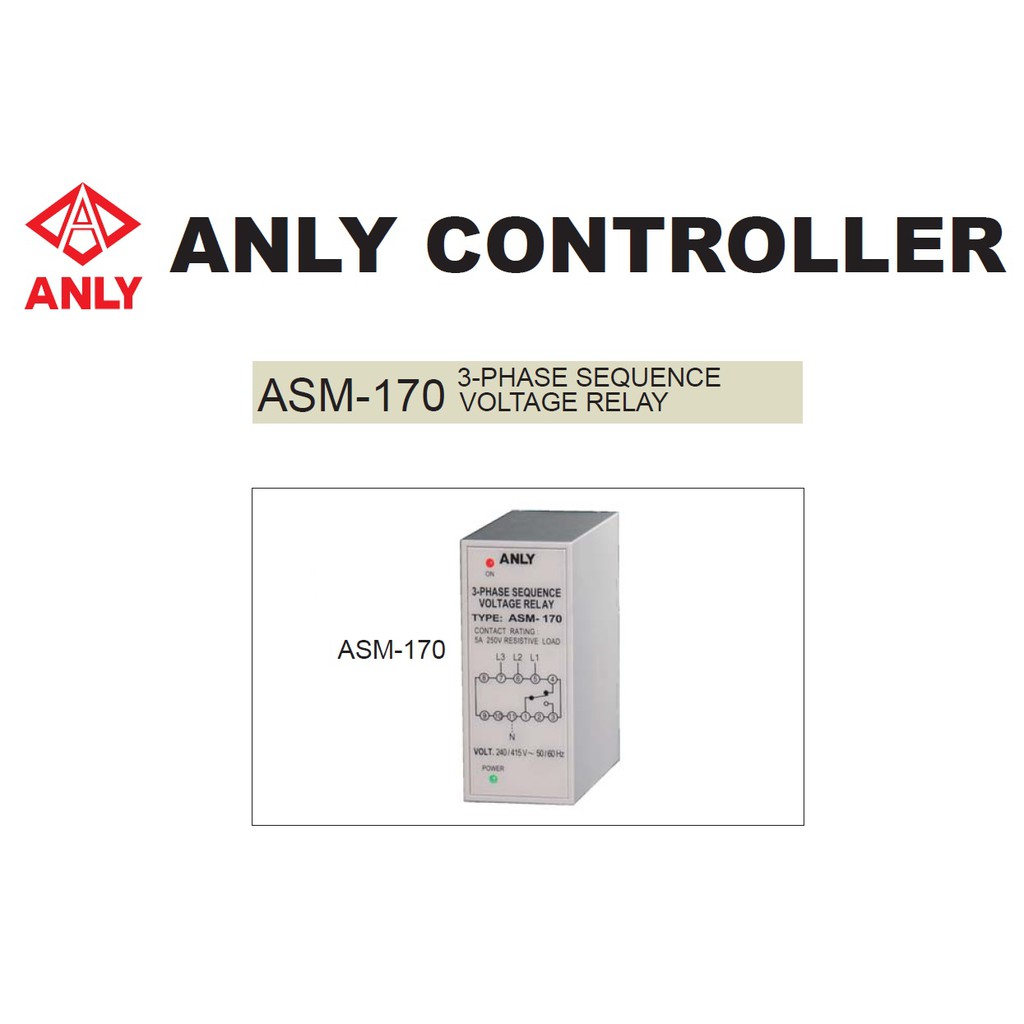 ANLY ASM170 3 Phase Sequence Voltage Relay Shopee Malaysia