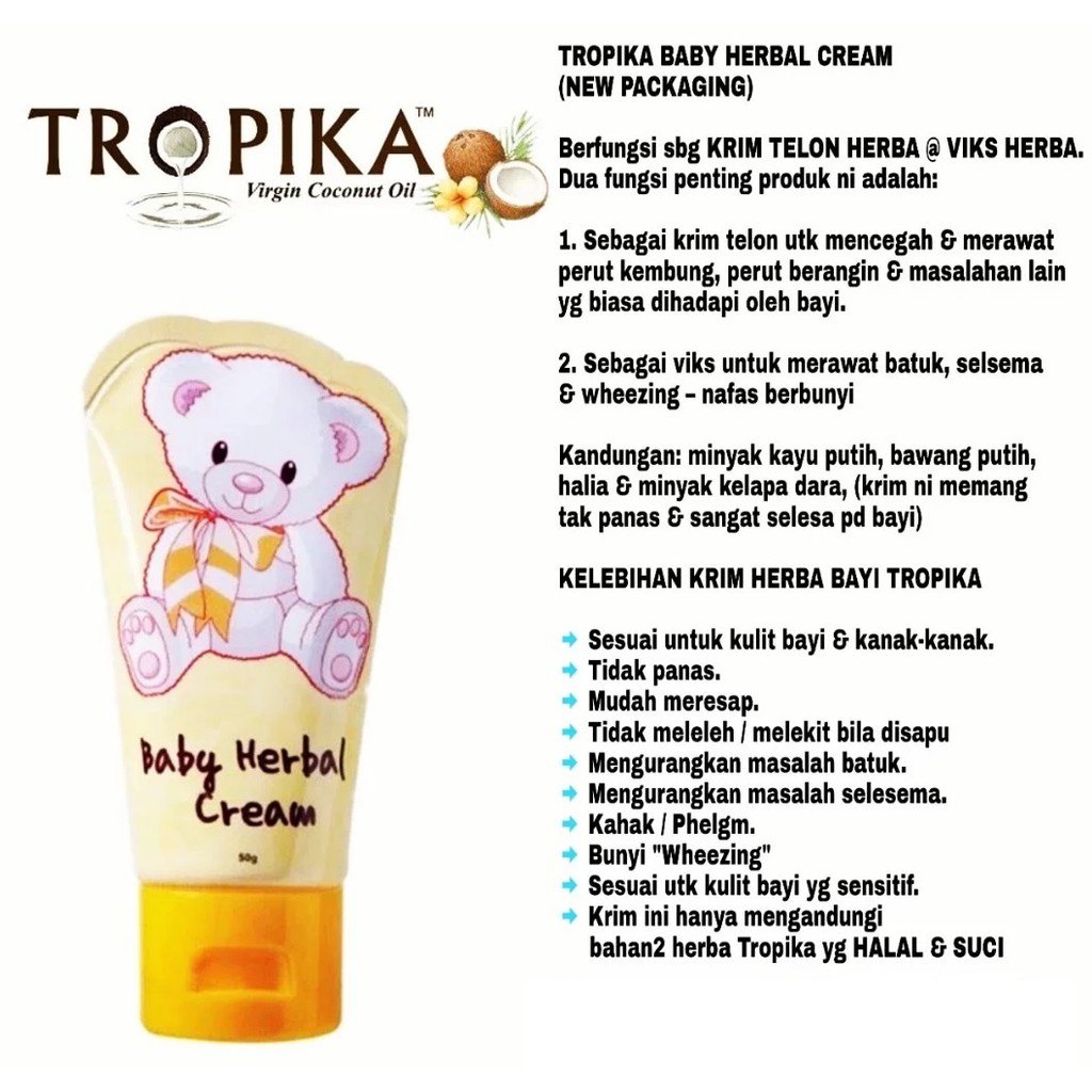 tropika baby herbal cream
