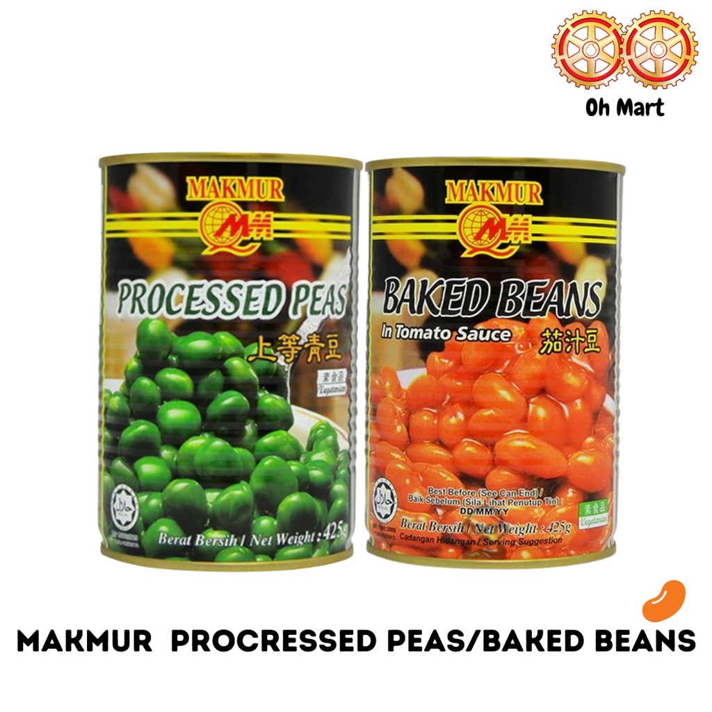Makmur Processed Peas/Baked Beans 425g Shopee Malaysia