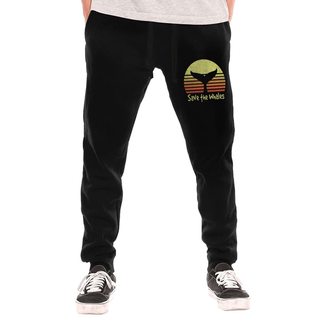 Save The Whales Nautical Ocean Killer Whale Conservation Men's Long Pants