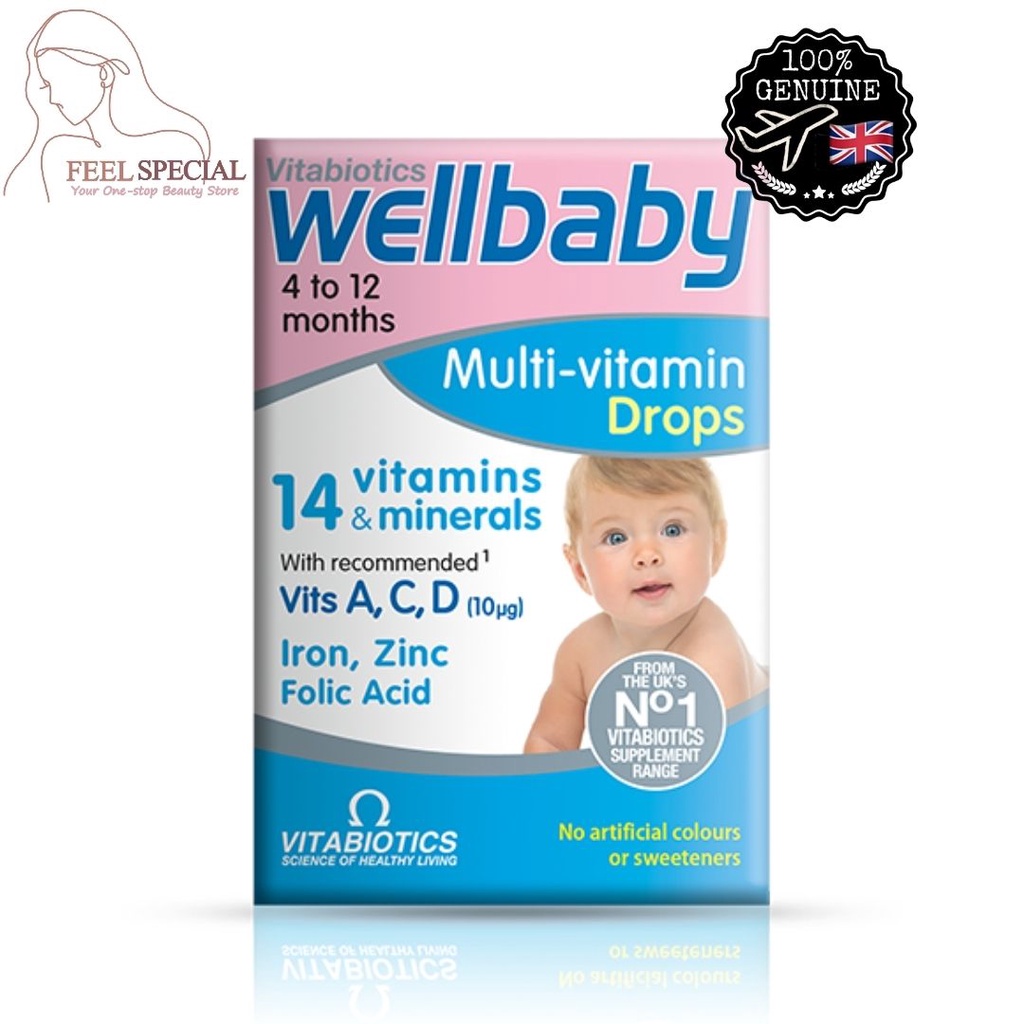 Uk Vitabiotics Wellbaby Multi Vitamin Drops 30ml 4 12 Months Infant Baby Vitamin Shopee Malaysia