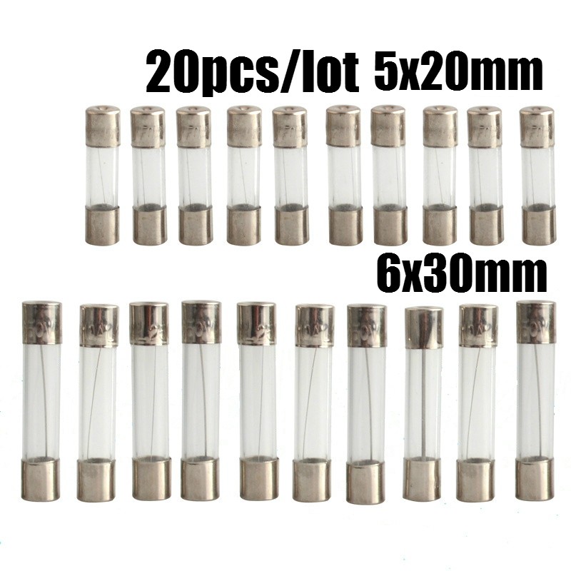5x20 0.1-25A Assorted Kit Amp Quick Fast Blow Electrical Glass Tube Fuse 250V 