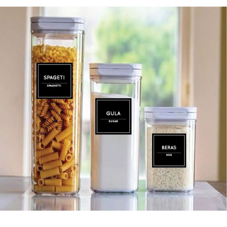 Sticker Label Dapur Minimalist Ready Stock Murah Shopee Malaysia