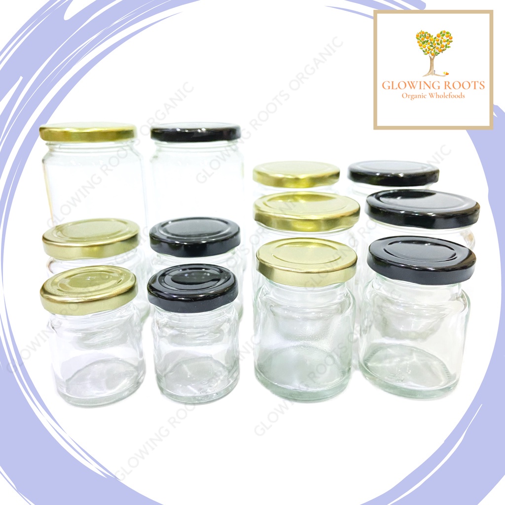 Round Glass Jar Air Tight Mini Bottle Storage Container Event Door Gift Honey Spices Multiple Sizes Botol Kaca 玻璃小罐子
