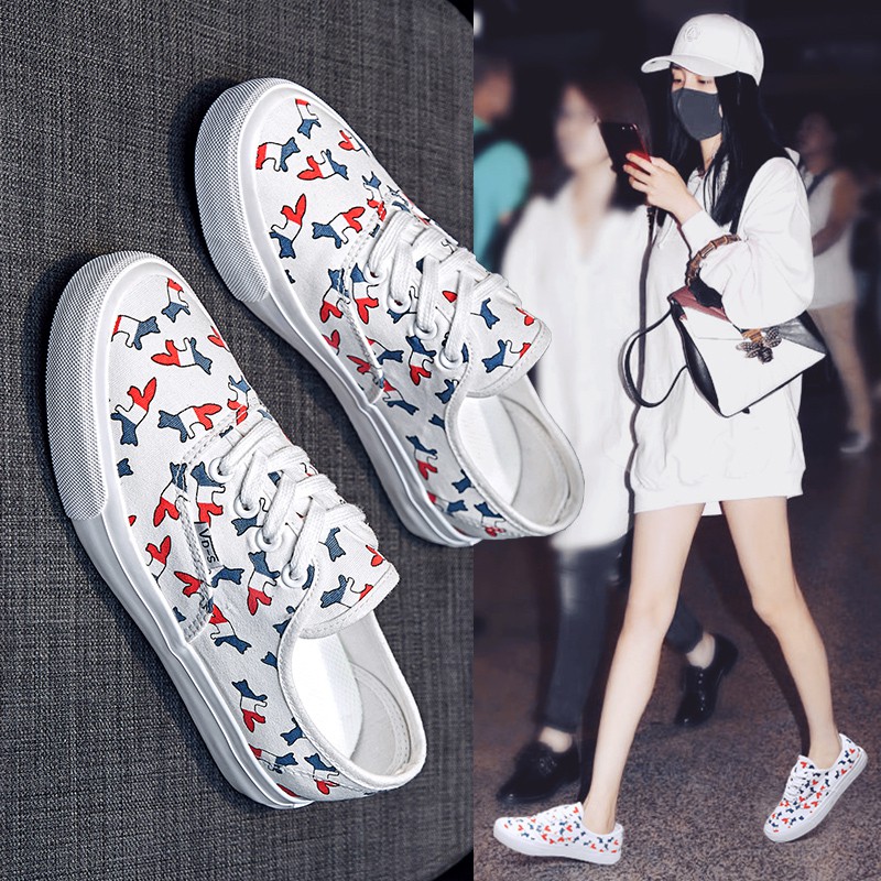 womens floral canvas shoes