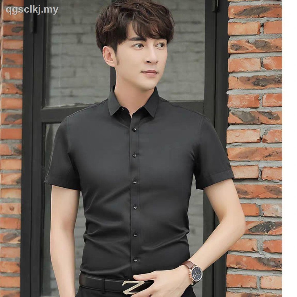 Summer White Shirt Men S Business Professional Formal Wear Casual Black Half Sleeved Korean Version Of The Trend Of Short Sleeved Thin Shirt Size Shopee Malaysia