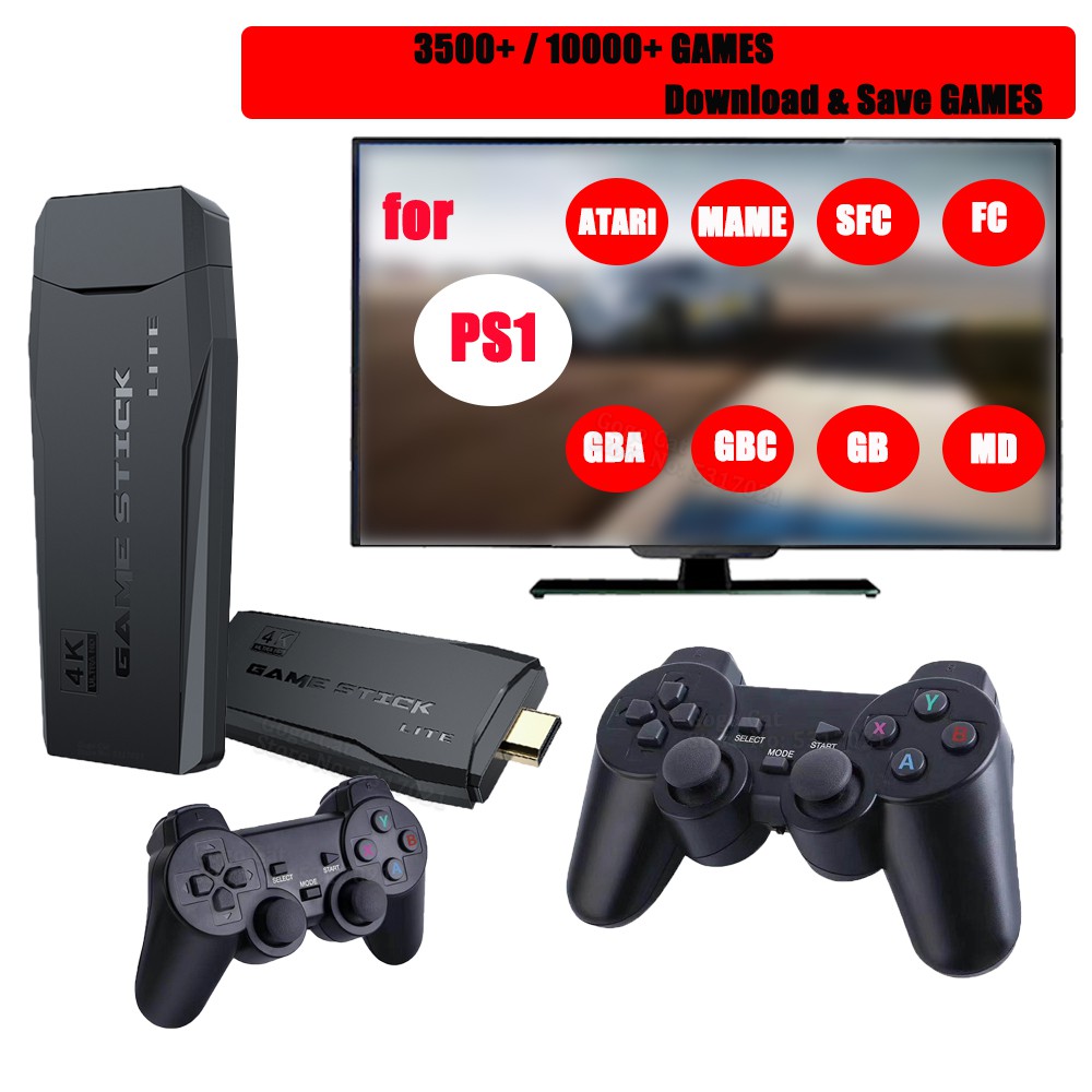 Buy Video Game Consoles 4k Hd 2 4g Wireless Games 64gb Retro Mini Classic Gaming Gamepads Tv Family Controller For Ps1 Seetracker Malaysia