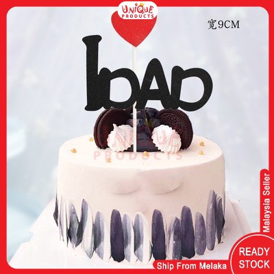 Ready Stock I Love Dad Cake Topper Kek Hiassan Decoration