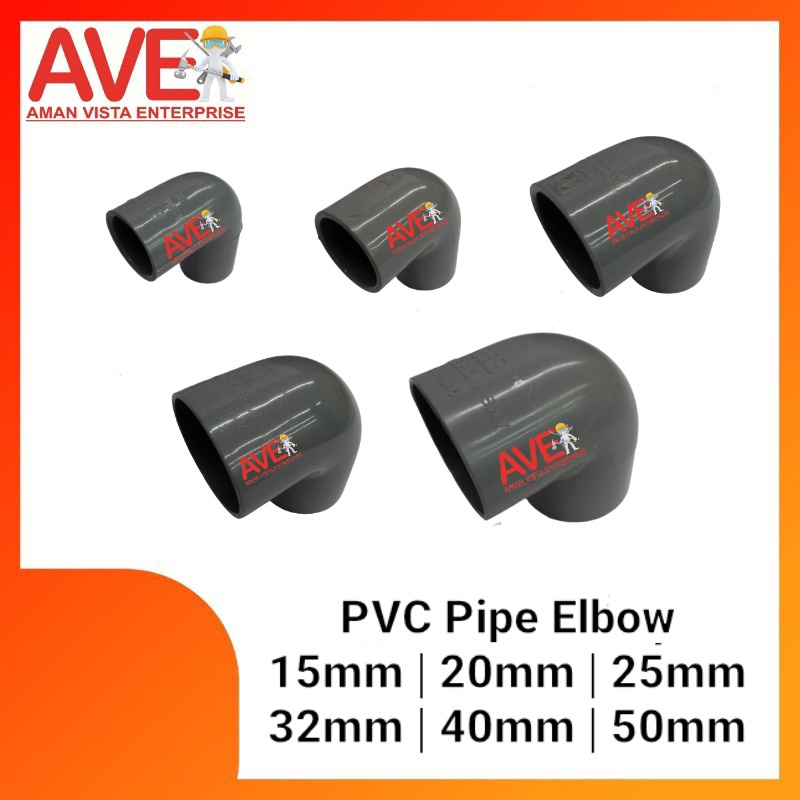 PVC Pipe Elbow 15mm | 20mm | 25mm | 32mm | 40mm | 50mm | Shopee Malaysia