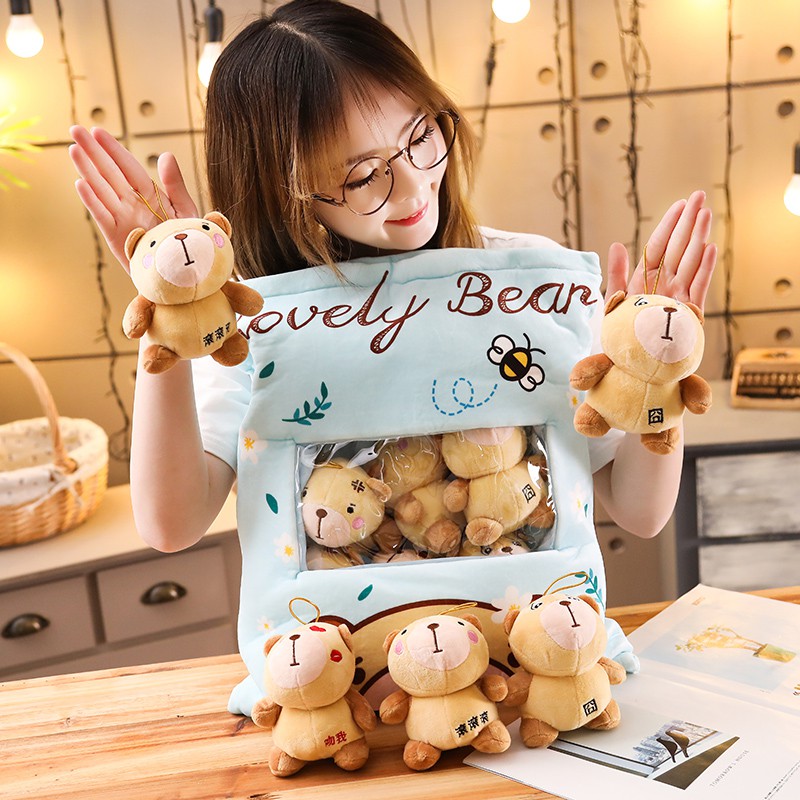 A Bag Of Candy Snack Pillows Plush Toys A Large Bag Of Bee Bears