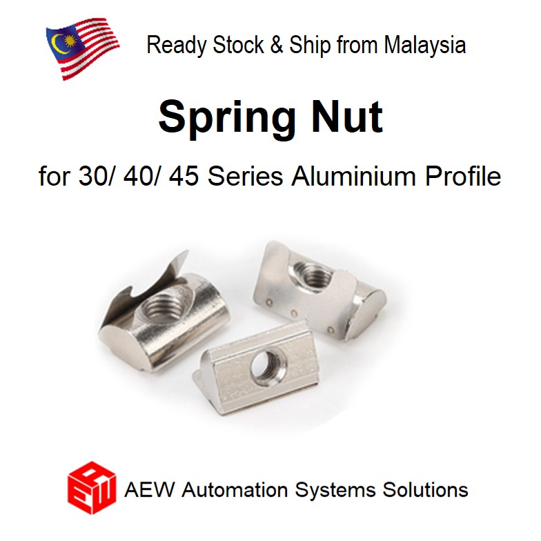 Spring Nut/ Spring Leaf Block Nut with Sheet Metal for 30/40/45 Series Aluminium Profile