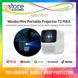 🔥[Global Version] Wanbo Mini Portable Projector T2 MAX | T2 FREE (4K Resolution, Support Netflix, YouTube & Android OS)