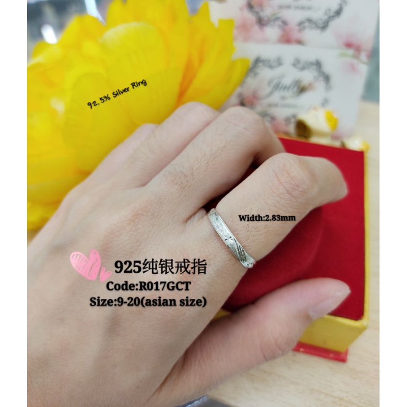 925纯银戒指(silver ring)cincin perak92.5%