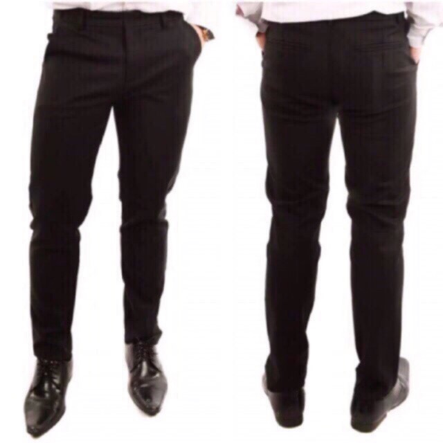 seluar slack hitam slim fit