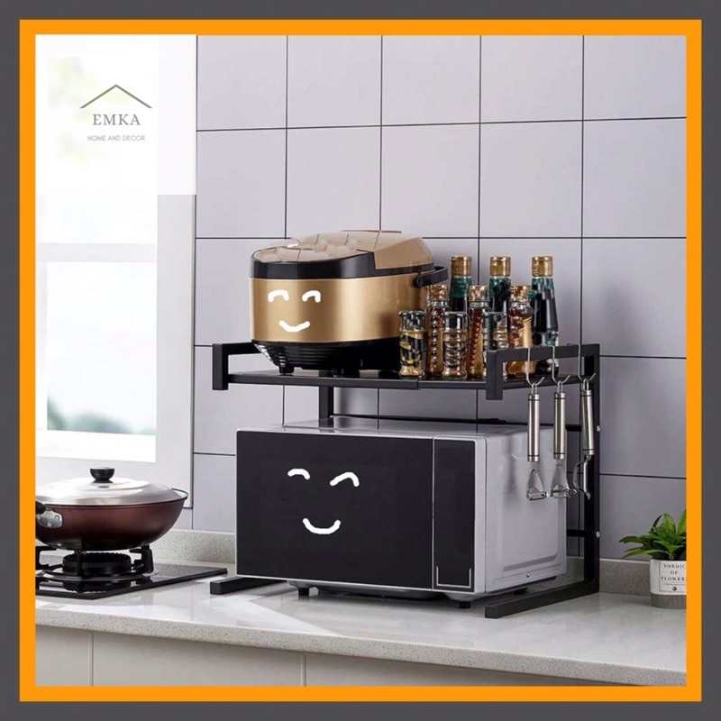 Stainless Plate Rack 2 Stacking Kitchen Equipment 2 Tier Black