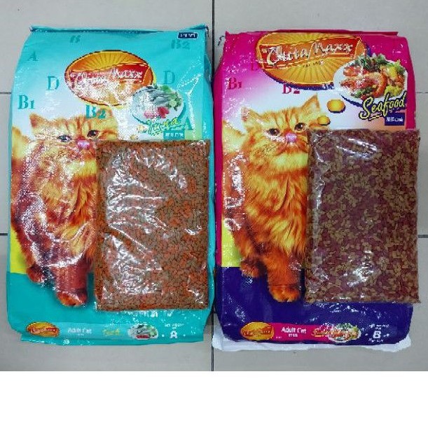 makanan kucing Vittamaxx cat food 8+1kg seafood / tuna makanan 