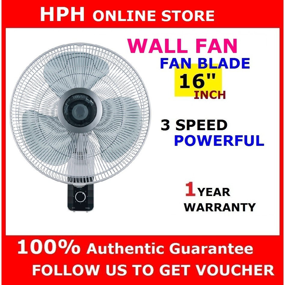 Midea Wall Fan 16 Mf 16fw15ka Kipas Dinding Shopee Malaysia