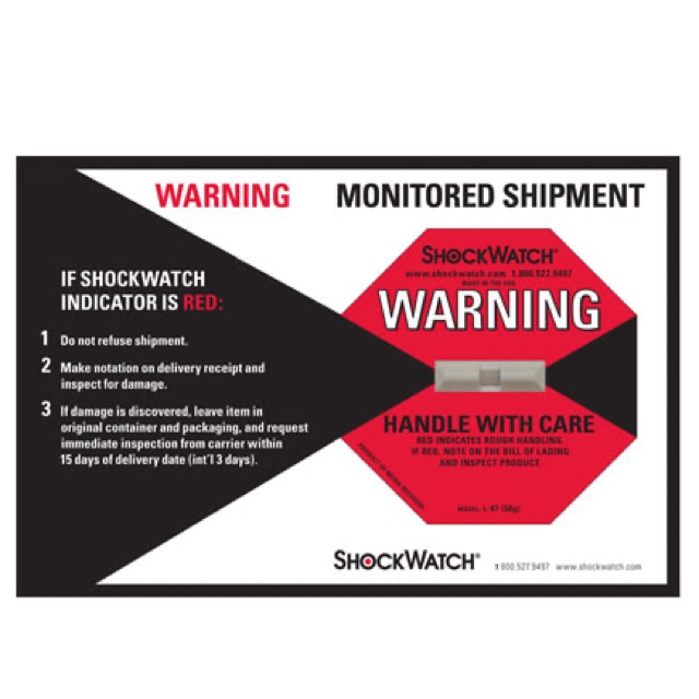 Ready Stock 10pcs Shock Watch Indicator Label Impact Watch Made In Shopee Malaysia