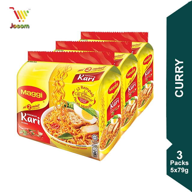 Maggi 2 Min Instant Noodle Curry 5 X 79g X 3 Packs New Pgmall