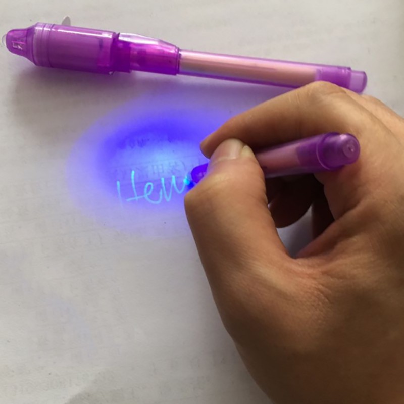 3Pcs Invisible Ink Spy Pen Built in UV Light Magic Marker Secret Message Gadget