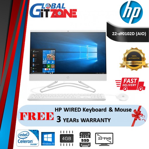 Hp Desktop All In One 22 Df0102d White 22 Inch Intel J4025 4gb 256gb Ssd Uhd 600 Fhd W10 Shopee Malaysia