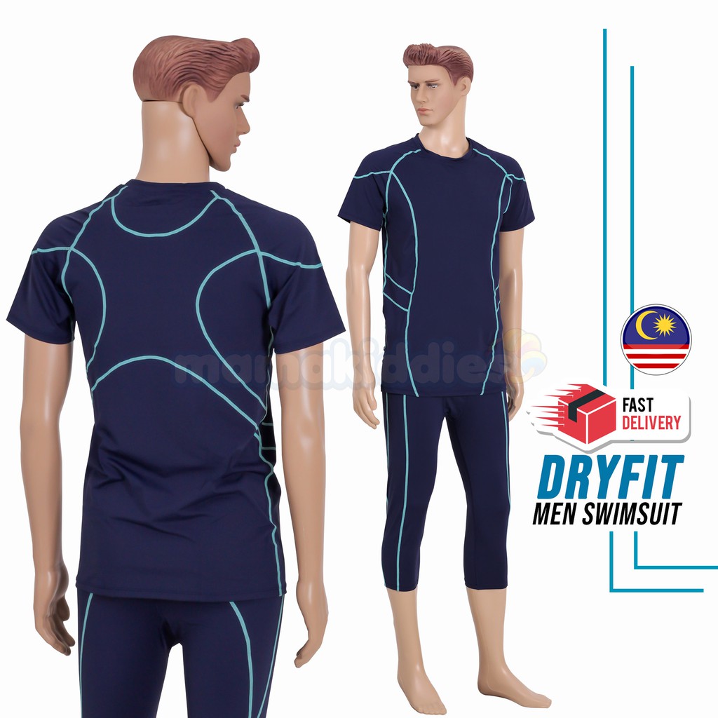 New 2 Piece Men Swimming Suit Swim Wear Baju Renang Lelaki  