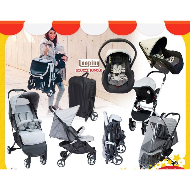 looping stroller with car seat